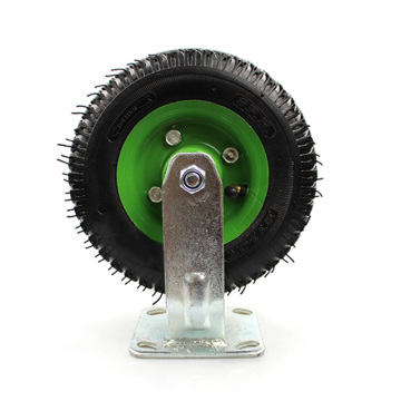 8 inch Heavy duty flat plate directional inflatable caster wheel